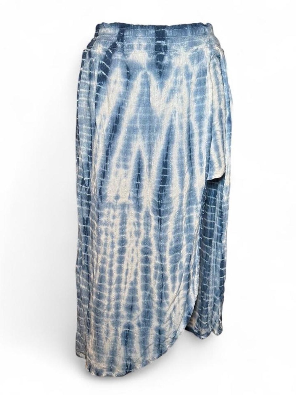 Y2K Justice Blue and White Tie-Dye Midi Skirt Boho Festival Fairycore Mermaid